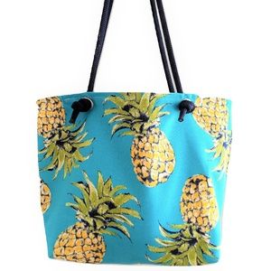 Raining Pineapple Handmade Rope Handled Bag
